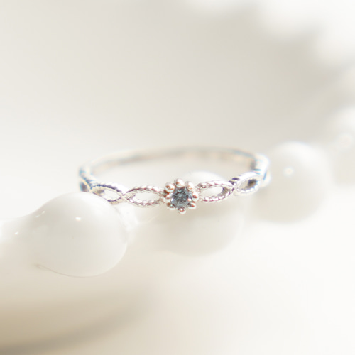 i様 ミスティックトパーズ リング 11号 ミスティックトパーズの一粒リング 11月誕生石 指輪 シルバー