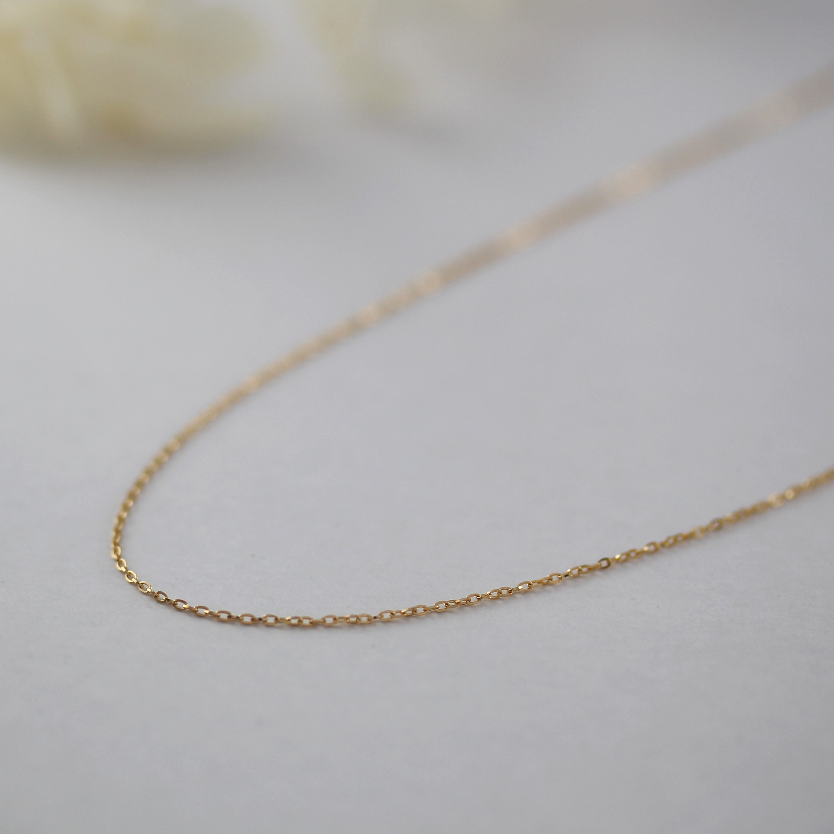 【再販×18！】冬のおしゃれに♡K18 シンプル 華奢 チェーンネックレス スキンジュエリー 重ね付け 普段使い〈46〉