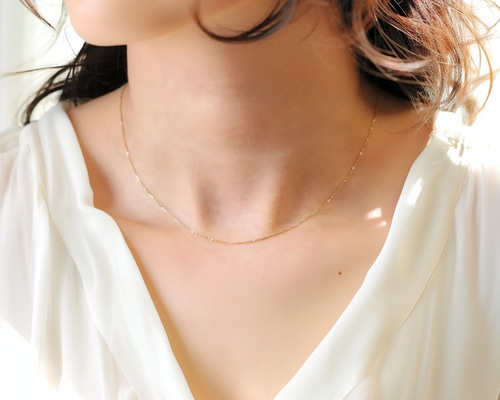 Glitter チェーンネックレス 収納袋付き SILVER DIAMOND DESIGN NECKLACE(5SN0027)｜SJX公式ONLINE STORE