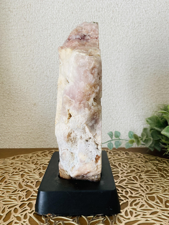 希少】 特大 ピンクアメジスト✨ 晶洞 原石 台座付き 置物