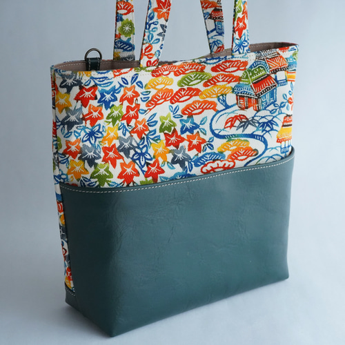 ハンドバッグ 手提げ 着物 新反 着物地 革 和洋 和装バッグ