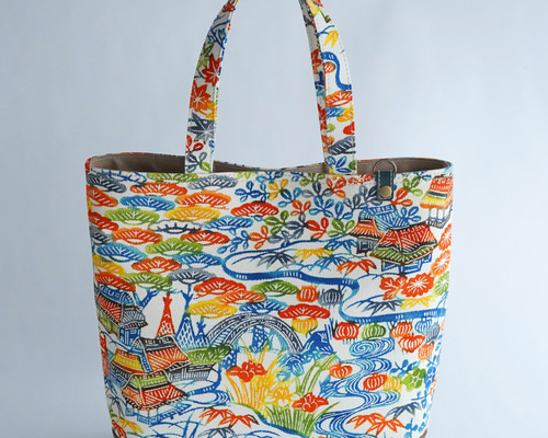 ハンドバッグ 手提げ 着物 新反 着物地 革 和洋 和装バッグ