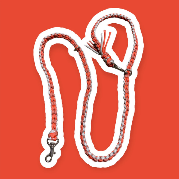 パラコード カフェリード 2way ハートモチーフ リード・首輪 Hina