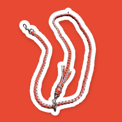 パラコード カフェリード2点 パラコード カフェリード 2way ハートモチーフ リード・首輪 Hina