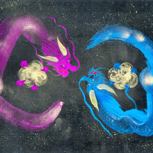 開運絵画　❀夢の九頭龍様奇跡宇宙❀ 開運絵画 ❀夢の九頭龍様奇跡宇宙❀ 開運絵画 ❀夢