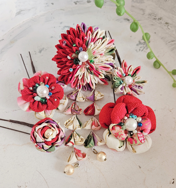 和装用髪飾り つまみ細工 結婚式髪飾り 成人式髪飾り 卒業式髪飾り T  