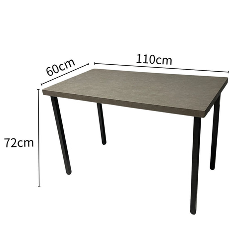 パソコンデスク 幅110cm 奥行60cm コンクリート調 モルタル調 机