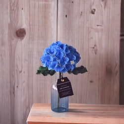 ◆粘土のお花◆　紫陽花・・・ブルー　シアンミニベース　A972 2枚目の画像
