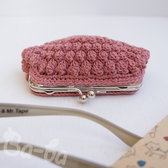 Ba-ba handmade Popcorn crochet coinpurse No.C1723 第3張的照片