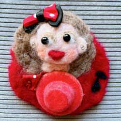 赤い帽子の女の子チャーム 2枚目の画像