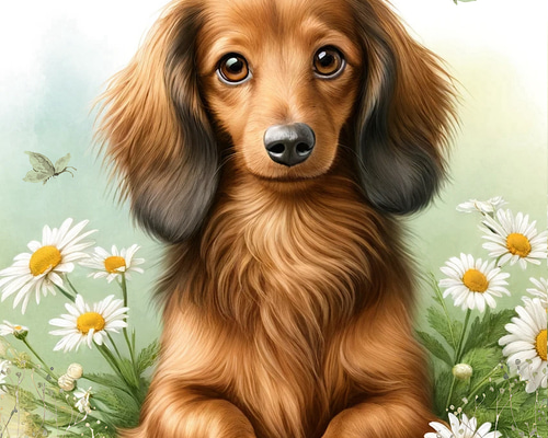 オリジナル 生地 ブロックデザイン パネル生地 犬 犬柄 ミニチュア