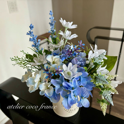 オーダー品(お花) ギフト4特典】ブルーの花ポット フラワーギフト フラワー