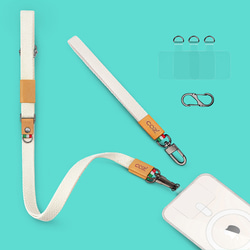 COZI - PHONE Strap 15mm寬版手機掛繩組 - 含背帶掛繩 手腕掛繩 3片掛繩夾片 S金屬扣環 第1張的照片