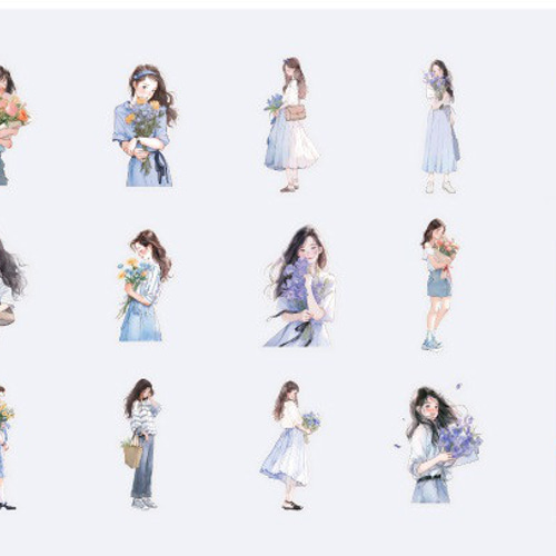 【c】ガールズコレクション♡PETステッカー15枚♡おすそ分け♡コラージュ素材♡ c】ガールズコレクション♡PETステッカー15枚♡おすそ分け