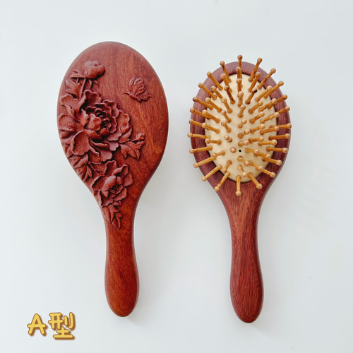 柘植櫛 紫檀仕様と黒檀仕様