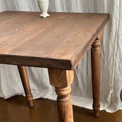 アンティーク風カントリーダイニングテーブルイスセット 麦 2人用