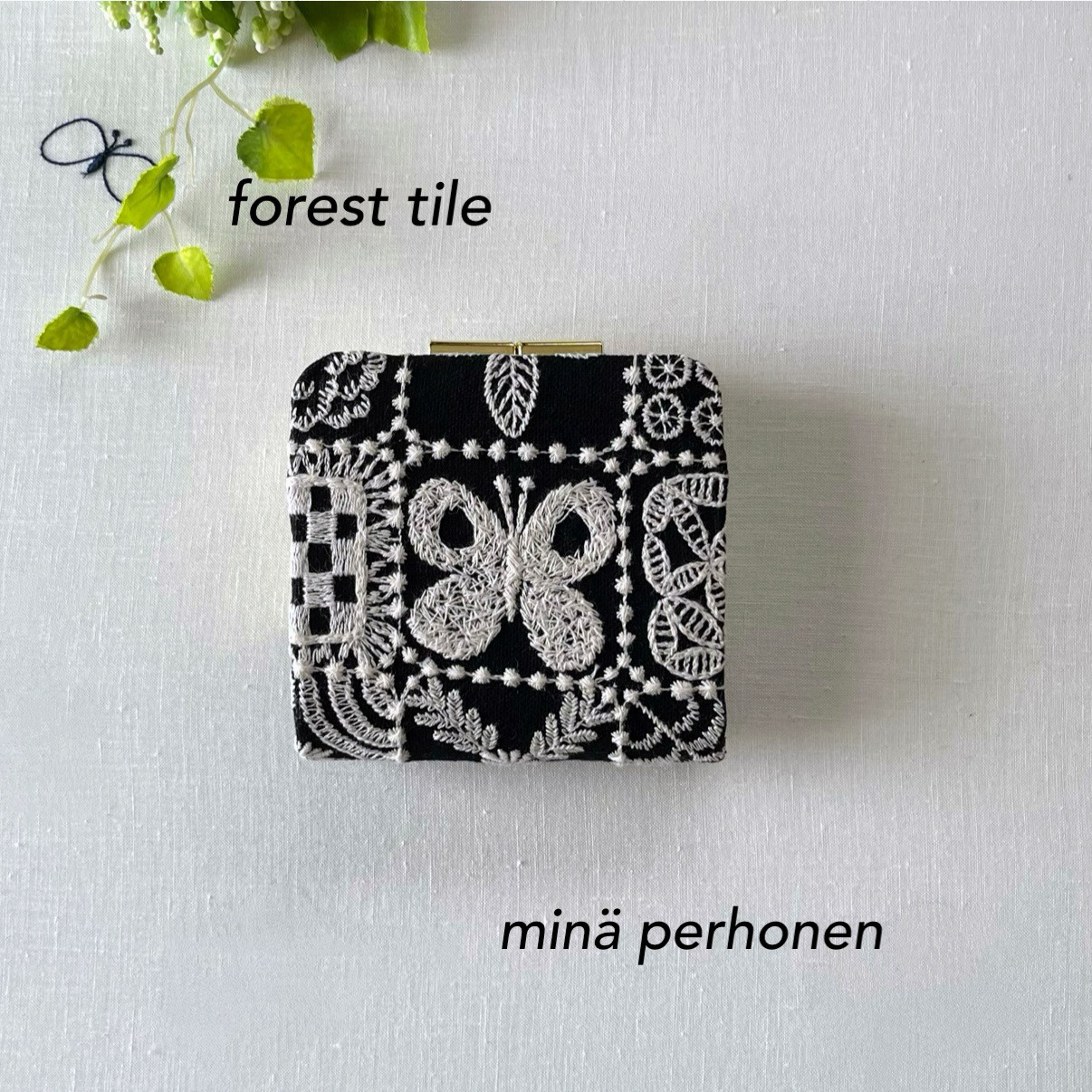 tileミニポシェット 【春SALE】ミナペルホネン★アネモネ×forest