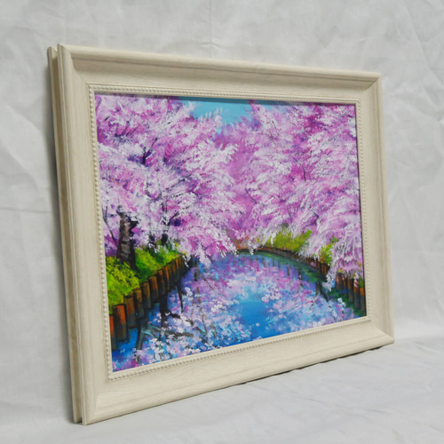 ドクロ パールカラー 油絵絵画 artist m.t