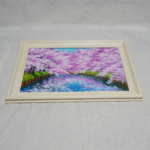 油絵 油彩 油彩画 絵画 絵【桜ロード】 絵画 HR 通販 17538808