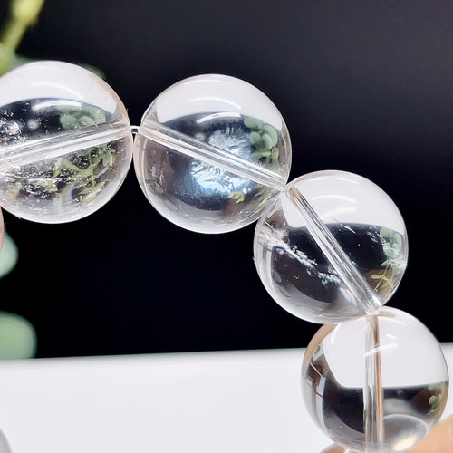 超高品質】 ヒマラヤ 水晶 ブレスレット 天然石 マニカランクォーツ 18  