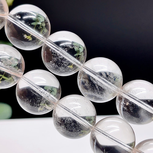 超高品質】 ヒマラヤ 水晶 ブレスレット 天然石 マニカランクォーツ 18  