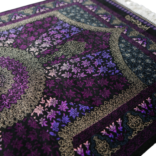 94×58cm 【ペルシャ絨毯 クム産 カンバルザデ工房 シルク 100% 】8月25