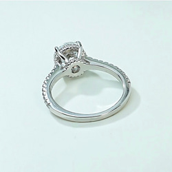 スーパーフラッシュ ラウンド 高炭素ダイヤモンド キラキラ ゴージャス 白 ホワイト リング 指輪 定番 ウェディング 18枚目の画像