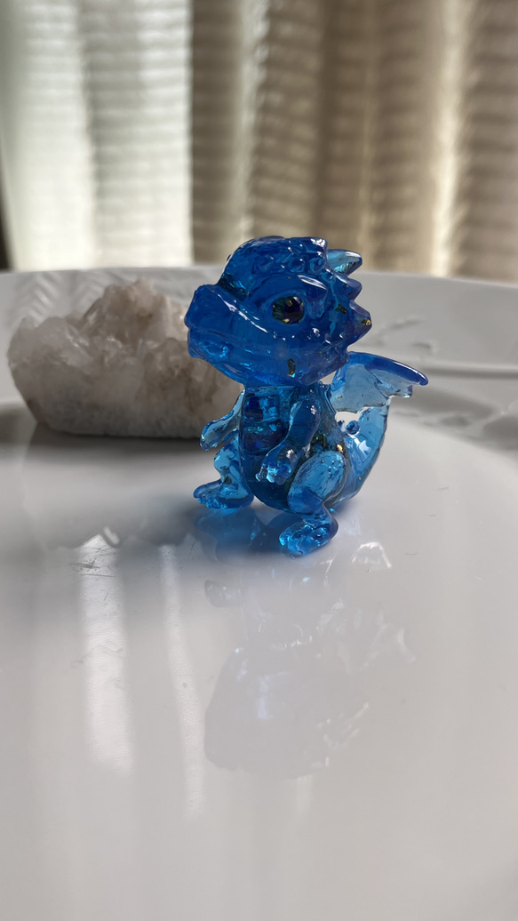 リンネト❀龍オルゴナイト❀育てよう オルゴナイト♡ベビードラゴン♡青龍様♡水晶 その他インテリア
