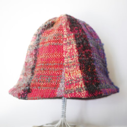 手織り つりがね帽子 チューリップハット 秋冬糸 2color 6枚目の画像