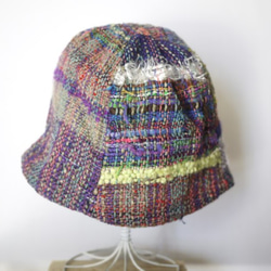 手織り つりがね帽子 チューリップハット 秋冬糸 2color 5枚目の画像