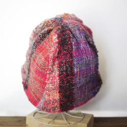 手織り つりがね帽子 チューリップハット 秋冬糸 2color 7枚目の画像