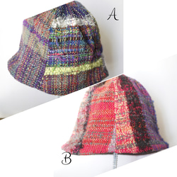 手織り つりがね帽子 チューリップハット 秋冬糸 2color 9枚目の画像