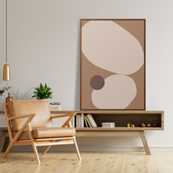 北欧ポスター【 beige abstract 】４種類　ベージュ 抽象画 北欧 おしゃれ くすみカラー 2枚目の画像