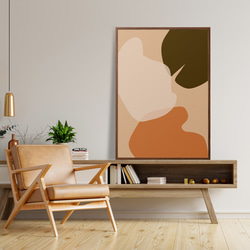 北欧ポスター【 beige abstract 】４種類　ベージュ 抽象画 北欧 おしゃれ くすみカラー 3枚目の画像