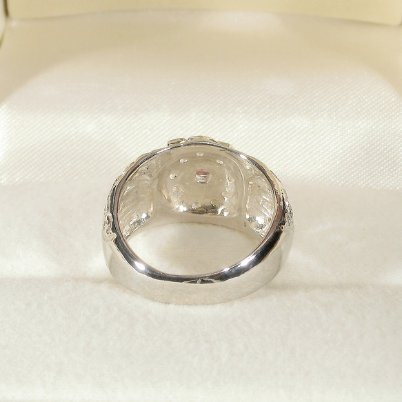 0.65ctスピネルとSV925の指輪（リングサイズ：15号、サイズ変更可、ロジウム、天然石） 10枚目の画像