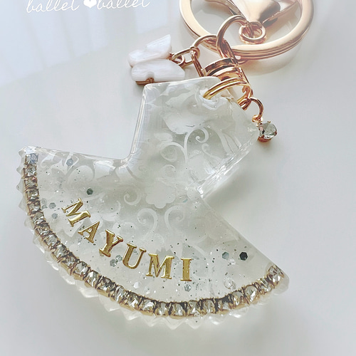 チュチュチャームオーダー オーダーメイド バレエ衣装 チュチュ 刺繍ビーズブローチ/キー
