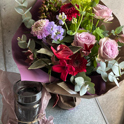 2024♡ThanksMom♡glumeの花瓶と生花花束セット 2枚目の画像