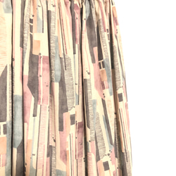 コットン&リネン　ダスティカラーのロングスカート【くすみピンク】 3枚目の画像