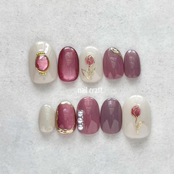 カチューシャネイル　チューリップネイル　ガーリーネイル カチューシャネイル チューリップネイル ガーリーネイル