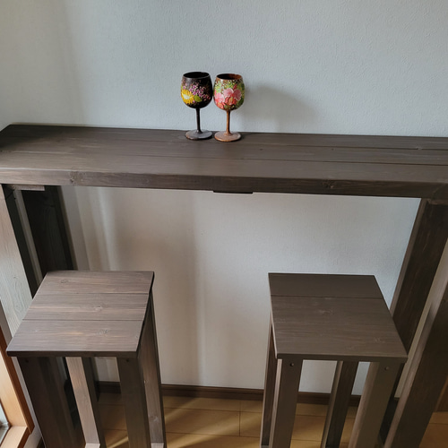 120×35　カウンターテーブル　ウォールナット仕上げ 120×35 カウンターテーブル ウォールナット仕上げ
