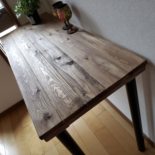 カウンターテーブル ハイテーブル 北欧 ヴィンテージ シャビー
