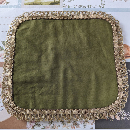 インド刺繍のパッチワーク敷き物：小 その他インテリア雑貨 こお