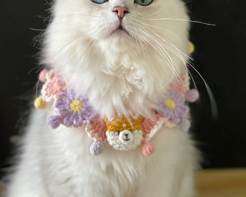 EMY's Gallery 猫襟 ワンちゃん襟 首輪 カギ編み 犬襟 つけ襟