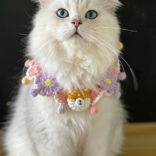 EMY's Gallery 猫襟 ワンちゃん襟 首輪 カギ編み 犬襟 つけ襟