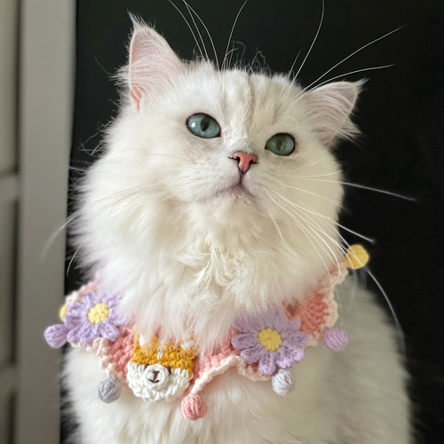 EMY's Gallery 猫襟 ワンちゃん襟 首輪 カギ編み 犬襟 つけ襟