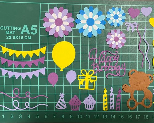 オリジナル クラフトパンチ 壁面 イベント 春 フラワー 誕生日 ダイカット アルバム・スクラップ