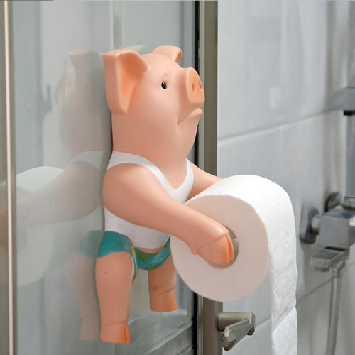 クリエイティブな豚のトイレットペーパーホルダー ティッシュストレージラック クリエイティブな豚のトイレットペーパーホルダー バスルーム