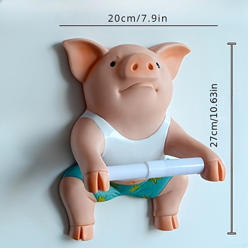 クリエイティブな豚のトイレットペーパーホルダー バスルーム