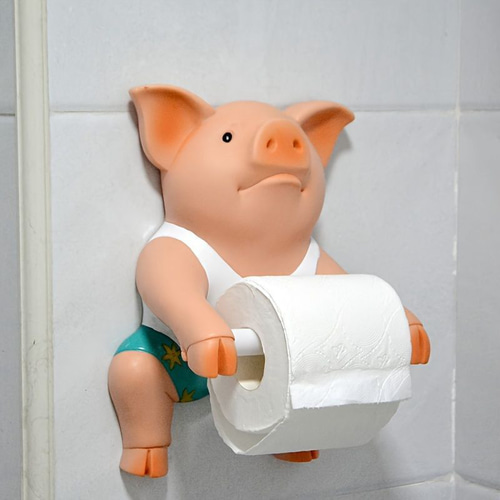 クリエイティブな豚のトイレットペーパーホルダー ティッシュストレージラック クリエイティブな豚のトイレットペーパーホルダー バスルーム