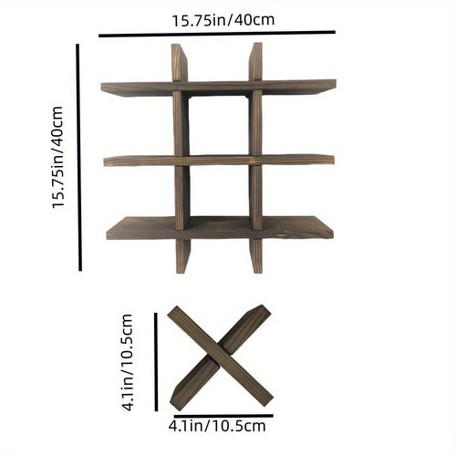 Tic Tac Toe トイレットペーパーホルダーラック シンプルな木製